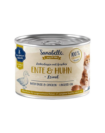 SANABELLE Ente & Huhn 195 g Pastete für ausgewachsene Katzen
