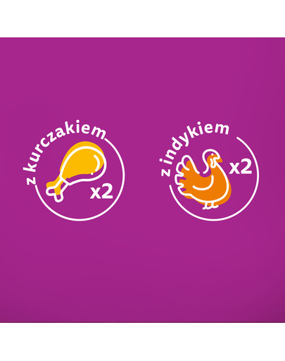 WHISKAS Pure Delight Geflügelfrikadellen mit Huhn und Pute 4x85g