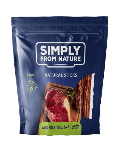 SIMPLY FROM NATURE Nature Sticks with wild boar natürliche Zigarren mit Wildschweinfleisch 7 Stück