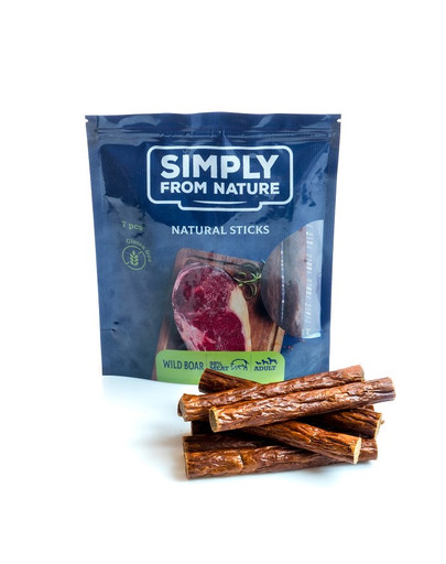 SIMPLY FROM NATURE Nature Sticks with wild boar natürliche Zigarren mit Wildschweinfleisch 7 Stück