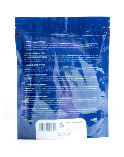 SIMPLY FROM NATURE Nature Sticks with beef natürliche Zigarren mit Rind 3 Stück