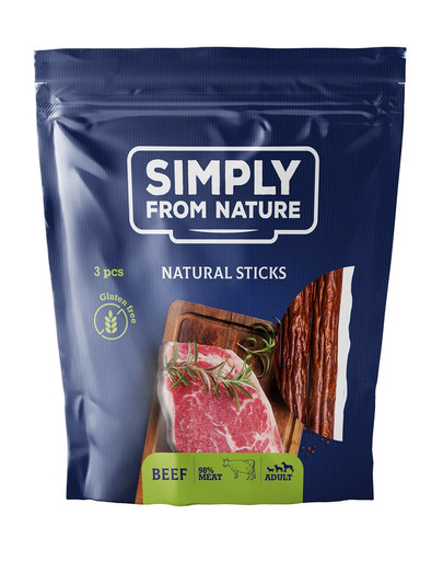SIMPLY FROM NATURE Nature Sticks with beef natürliche Zigarren mit Rind 3 Stück