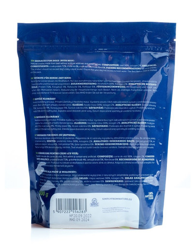 SIMPLY FROM NATURE Sausages with beef Würste mit Rind 300 g