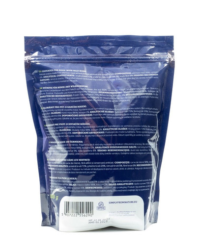 SIMPLY FROM NATURE Sausages with wild boar Würste mit Wildschwein 300 g