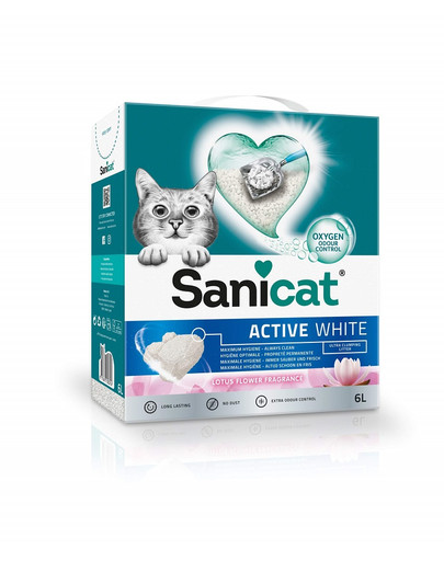 SANICAT Active White Lotus Flower Klumpende Katzenstreu 6l