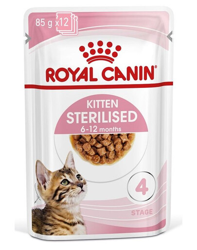 ROYAL CANIN KITTEN Sterilised Kittenfutter für kastrierte Kätzchen 24x 85 g