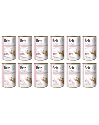BRIT Veterinary Diet Hypoallergenic Salmon&Pea Allergikerfutter für Hunde 12x400g
