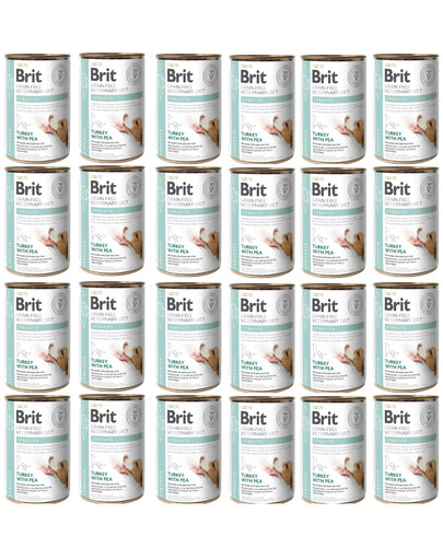 BRIT Veterinary Diet Struvite Turkey&Pea bei Harnwegserkrankungen für Hunde 24x400g