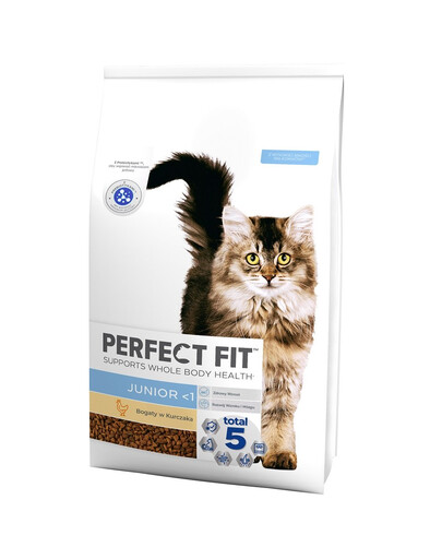 PERFECT FIT Junior <1 Trockenvollnahrung mit Huhn für Kätzchen 7 kg