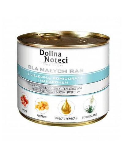 DOLINA NOTECI Premium kleine Rennen mit Kalbfleisch, Tomaten und Nudeln 185g