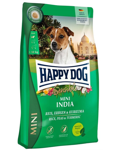 HAPPY DOG Sensible Mini India 4kg Erbsen, Reis und Kurkuma