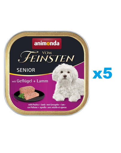ANIMONDA Vom Feinsten Senior mit Geflügel und Lamm 5 x 150 g