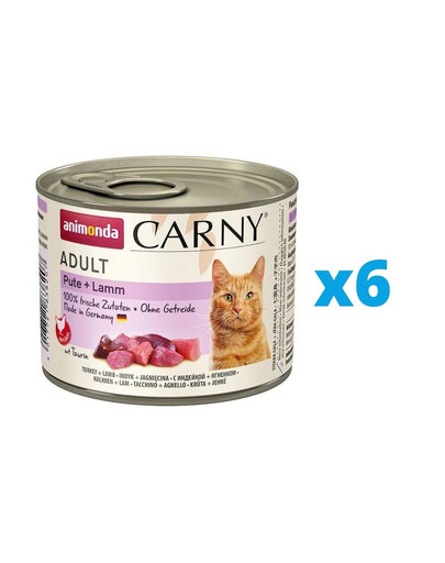 ANIMONDA Carny Adult Pute mit Lamm 6 x 200 g