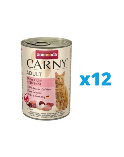 ANIMONDA Carny ADULT PUTE, HUHN + SHRIMPS 12 x 400 g