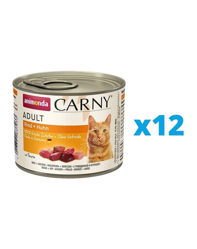 ANIMONDA Carny Adult Rind + Huhn 12 x 200 g