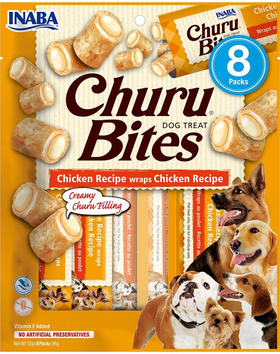 INABA Churu Bite Chicken 8x12g Hühnerwraps für Hunde