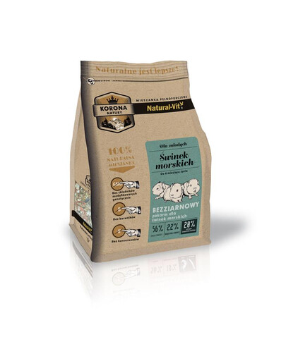 NATURAL-VIT Korona Natury Körnerfreie Mischung für junge Meerschweinchen 750 g