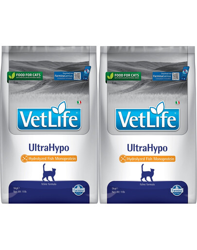 FARMINA Vet Life Cat UltraHypo Futter für Katzen mit Verdauungsproblemen 2x 5kg