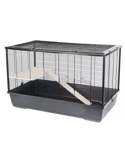 INTERZOO HARRY+WOOD ECO Nagetierkäfig 100 cm schwarz