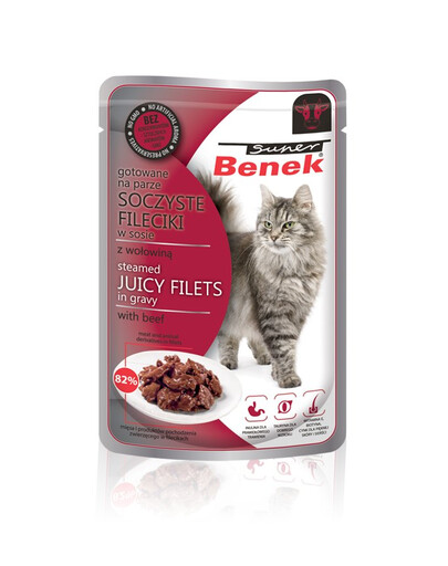BENEK Super Filets in Sauce mit Rindfleisch 85 g