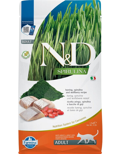 FARMINA N&D Spirulina Cat Adult Herring & Wolfberry 1,5 kg