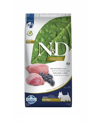 FARMINA N&D Prime Lamb & Blueberry Adult Mini 7 kg