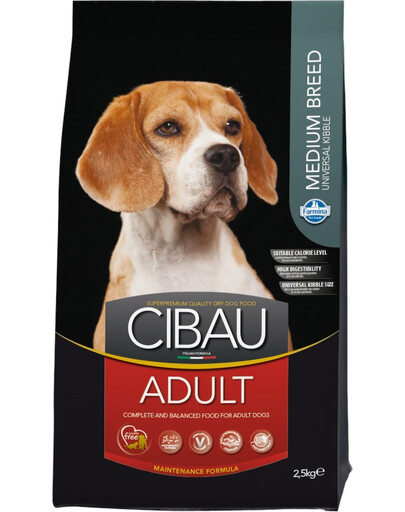 FARMINA Cibau Adult Medium Futter für ausgewachsene Hunde mittlerer Rassen 2,5kg