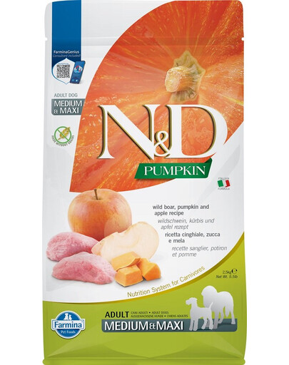 FARMINA N&D Pumpkin Boar & Apple Adult Medium & Maxi 2.5 kg