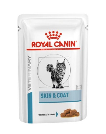 ROYAL CANIN Skin & Coat Diät-Alleinfuttermittel für ausgewachsene Katzen 48 x 85 g