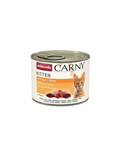 ANIMONDA Carny Kitten Poultry&Beef 200 g Geflügel und Rind für Kätzchen