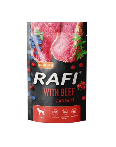 DOLINA NOTECI RAFI mit Rindfleisch, Heidelbeeren und Preiselbeeren für Hunde 10 x 500 g