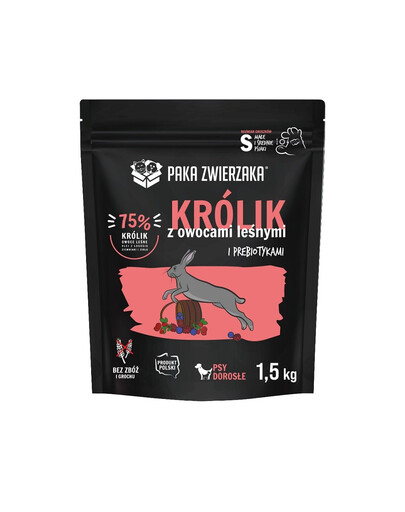 PAKA ZWIERZAKA Seventh Heaven Trockenfutter Kaninchen mit Waldfrüchten S 1,5kg