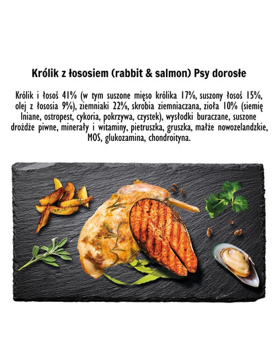 PAKA ZWIERZAKA Seventh Heaven Trockenfutter Kaninchen mit Lachs M 9kg