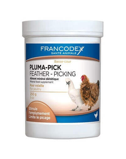 FRANCODEX Pluma-Pick Präparat für ein ausgewogenes Wachstum von Geflügelfedern 400g