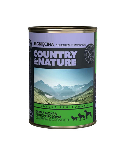COUNTRY&NATURE Getreidefreies Lammfleischfutter 400 g