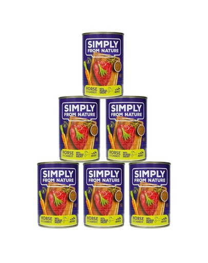 SIMPLY FROM NATURE Pferdefleisch mit Leinsamen 6 x 400 g