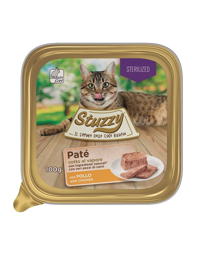 STUZZY PATE mit Huhn für sterilisierte Katzen 100 g
