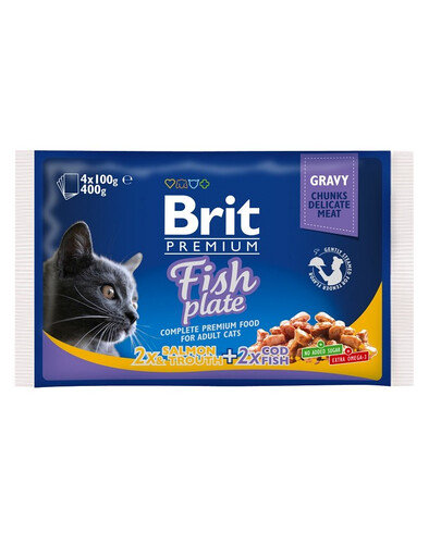 BRIT Cat Adult Fish Plate 4x100g