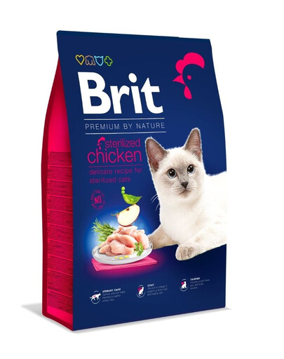 BRIT Cat Premium by Nature Sterilised chicken 8 kg