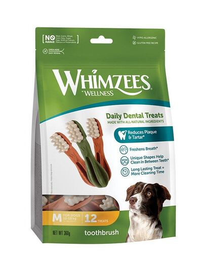 WHIMZEES Hunde-Kauzahnbürste M 12 Stück