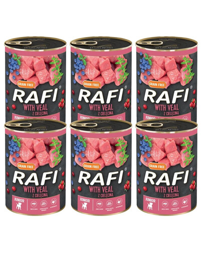 DOLINA NOTECI RAFI Junior Veal Kalb, Kranichbeere und Blaubeere 6x400 g