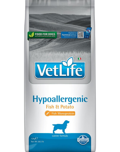 FARMINA Vet Life Hypoallergenic Fish & Potato Hund 12 kg