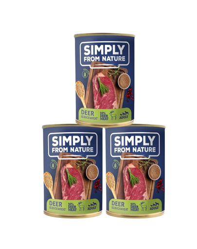 SIMPLY FROM NATURE Hirsche mit Buchweizen 3 x 400g
