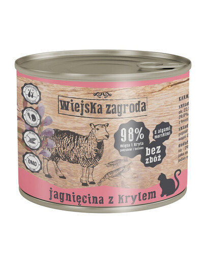 WIEJSKA ZAGRODA Adult Lamm und Krill 200 g Dose für Katzen