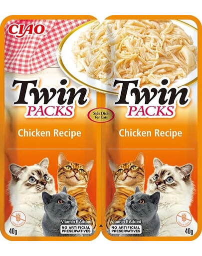 INABA Twin Huhn in Brühe für Katzen 2x40 g