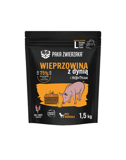 PAKA ZWIERZAKA Seventh Heaven Trockenfutter Schweinefleisch mit Kürbis L 1,5 kg