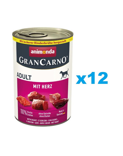 ANIMONDA GranCarno Adult Herzen 12x400g