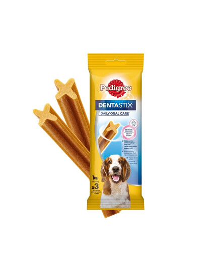 PEDIGREE DentaStix (mittlere Rassen) Zahnsnack für Hunde 3 Stk. - 77g