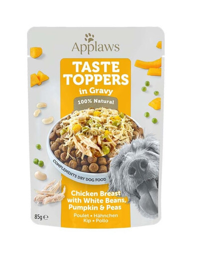 APPLAWS Taste Toppers Hähnchenbrust, Bohnen, Kürbis in Gelee 85 g