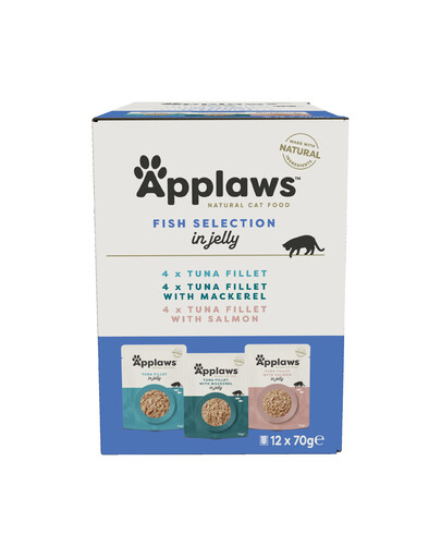 APPLAWS Selection Fish Multipack Beutel mit Gelee für Katzen 12x70g